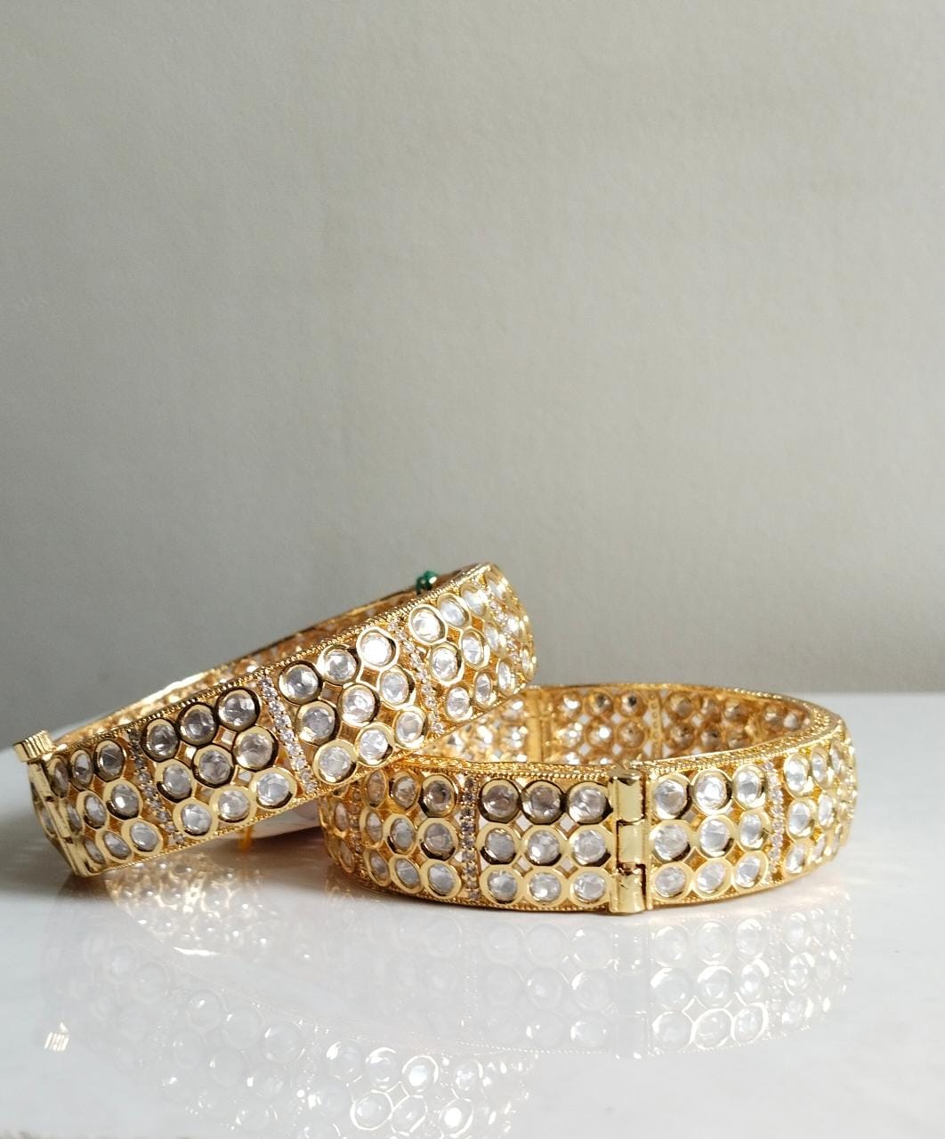 Kundan Bangle (Broad)