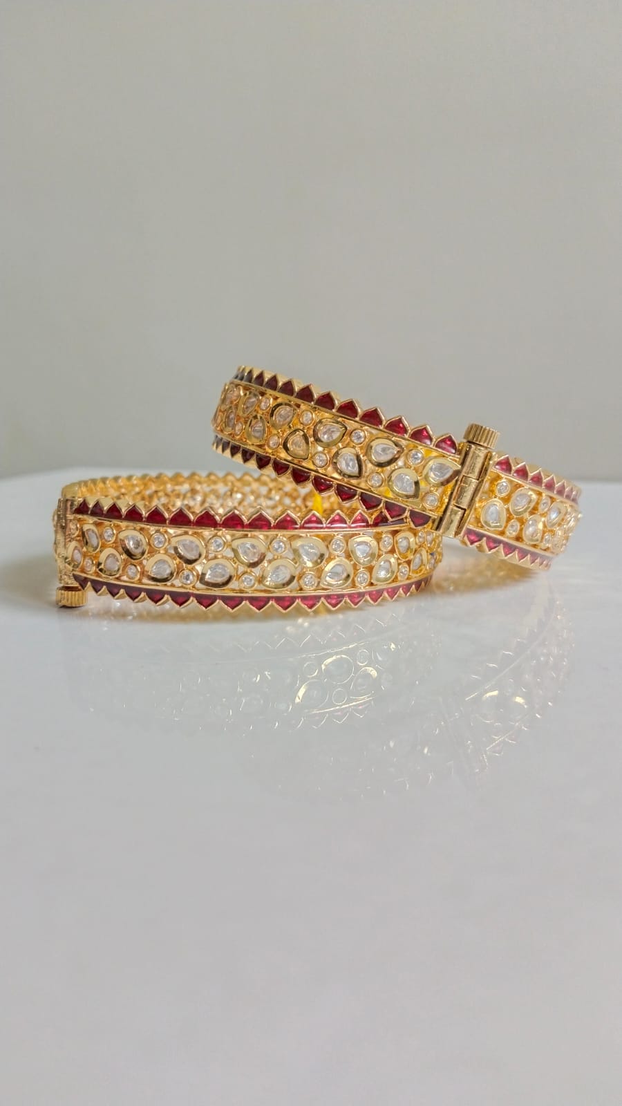 Polki Meena Bangles