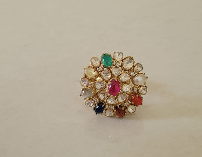 Navratan Polki Ring