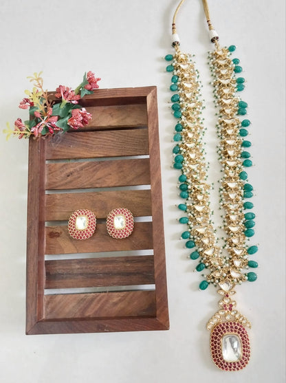 Veena Polki Jadau Necklace Set