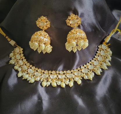 Polki Choker with Jhumka