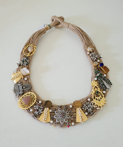 Tribal Brass Fusion Necklace