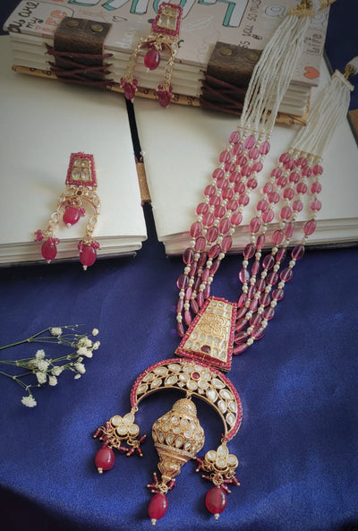 Crescent Polki Necklace Set
