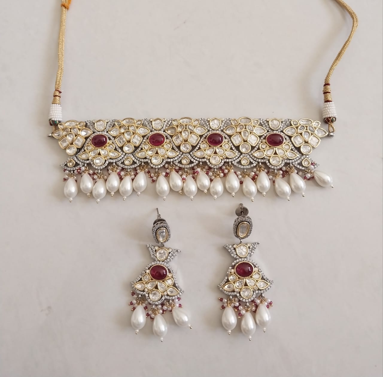 Lotus Ruby Choker Set