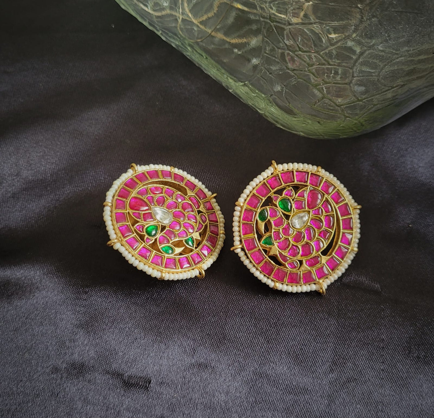 Peacock Round Studs