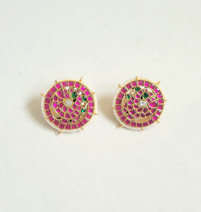 Peacock Round Studs