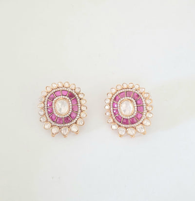 Polki Rectangle Earrings