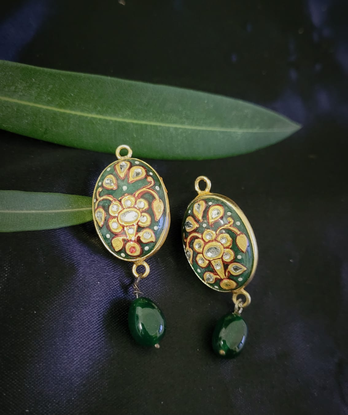 Kundan Enamel Earrings