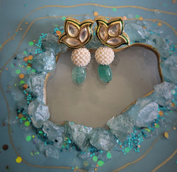 Kundan Leaf Earrings