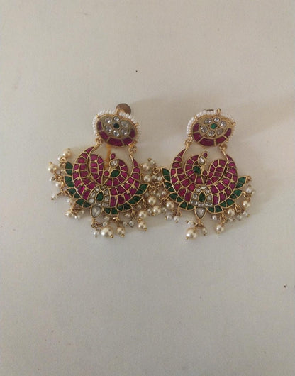 Peacock Chaandbali Jhumka