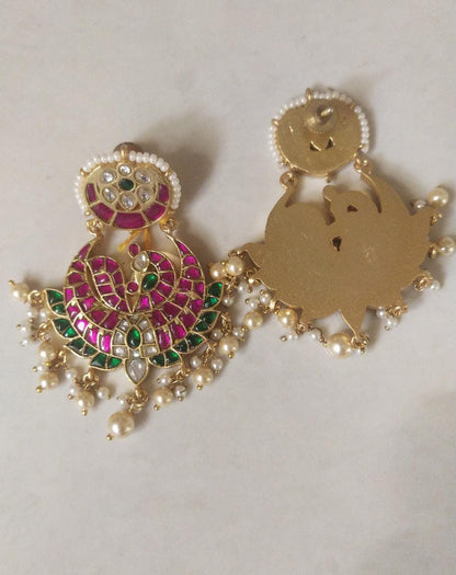 Peacock Chaandbali Jhumka