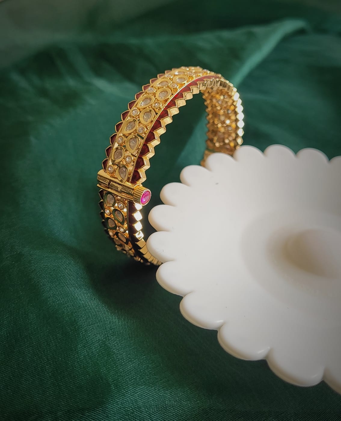 Polki Meena Bangles