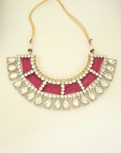 Polki Pink Choker Set