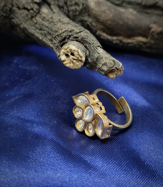 Polki Flower Ring