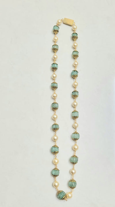 Aventurine carved melon Chains