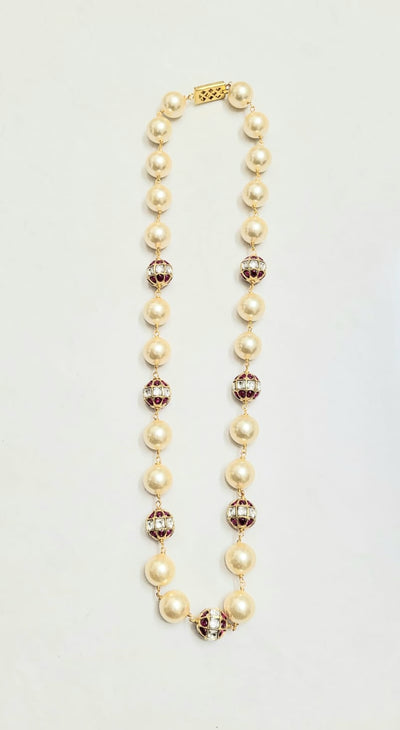 Pearl Jadau Chain
