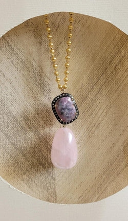 Rose Quartz Pendant Chain