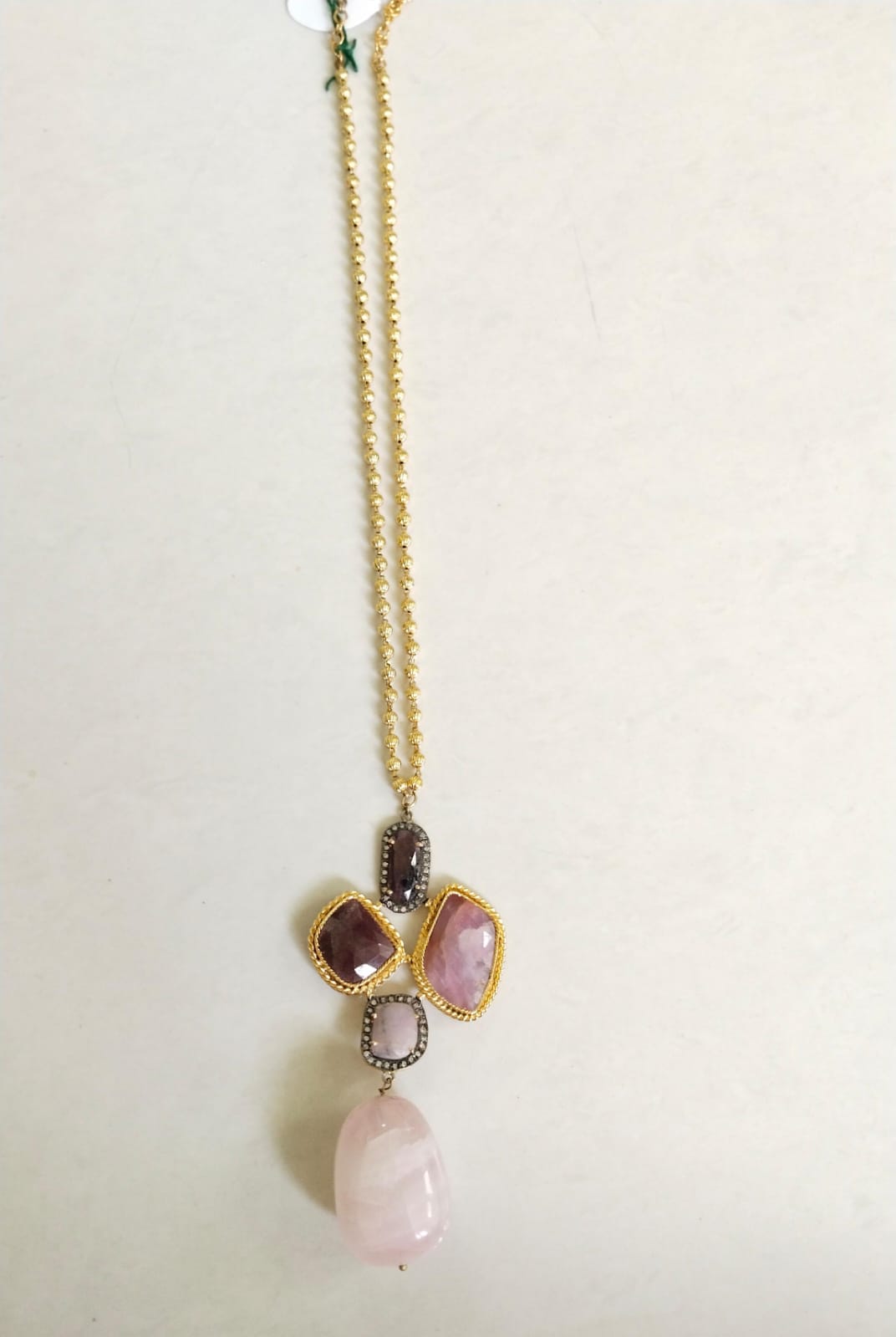 Rose Quartz pendant Chain