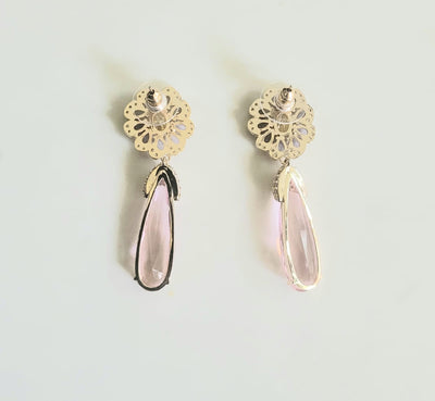 Pear Drop Flower Earrings
