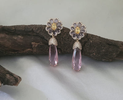 Pear Drop Flower Earrings