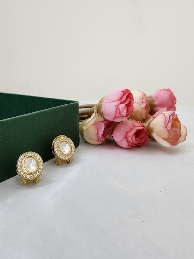 Polki Oval Studs