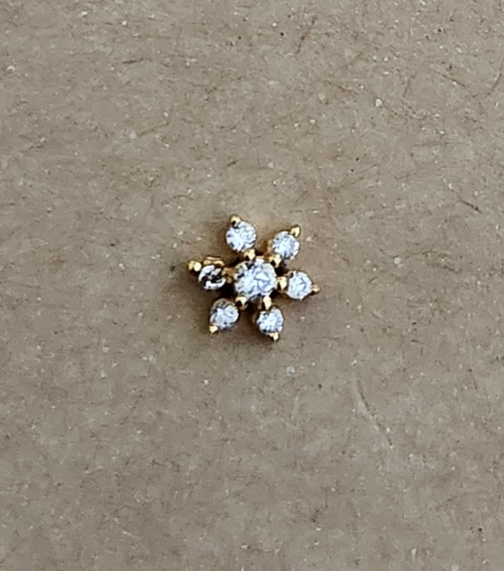 Flower Gold Nosepins