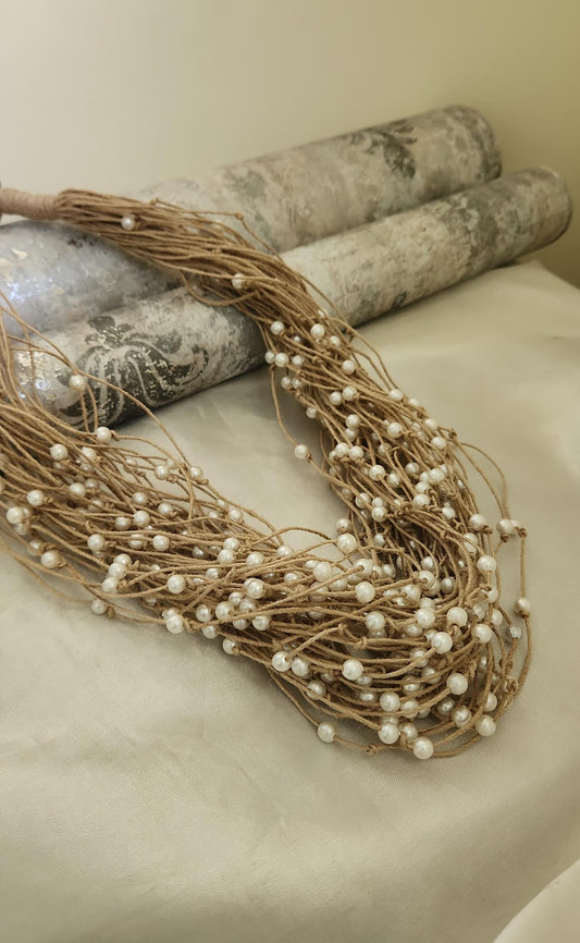 Jute Pearl Neckpiece