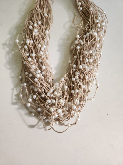 Jute Pearl Neckpiece