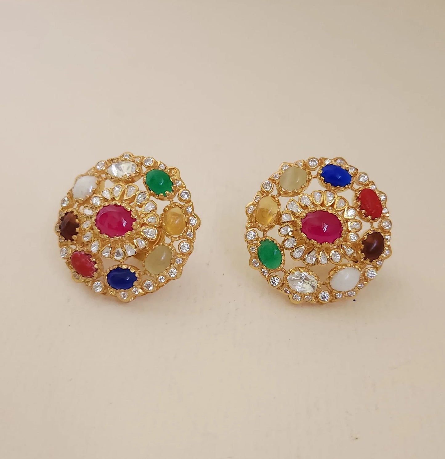Navratna Polki earring