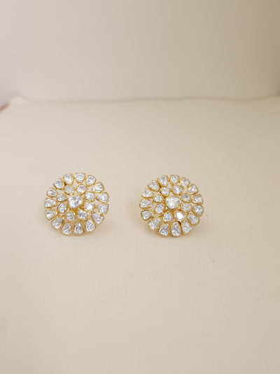 Polki Silver Studs