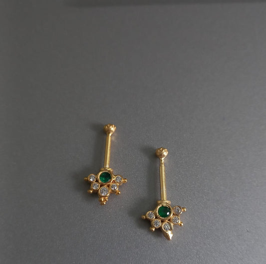 Reversible Silver Bugadi Earrings