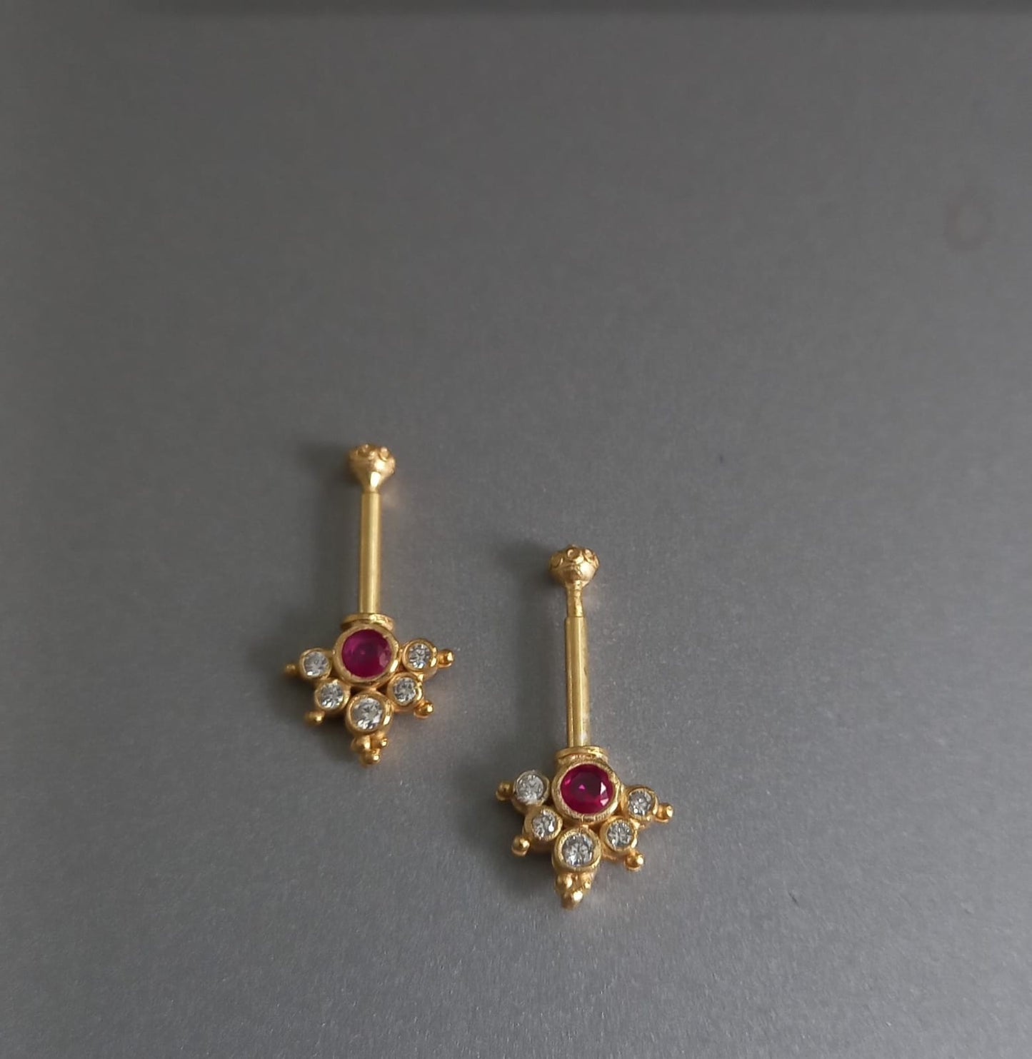 Reversible Silver Bugadi Earrings