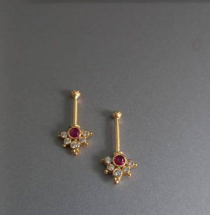 Reversible Silver Bugadi Earrings