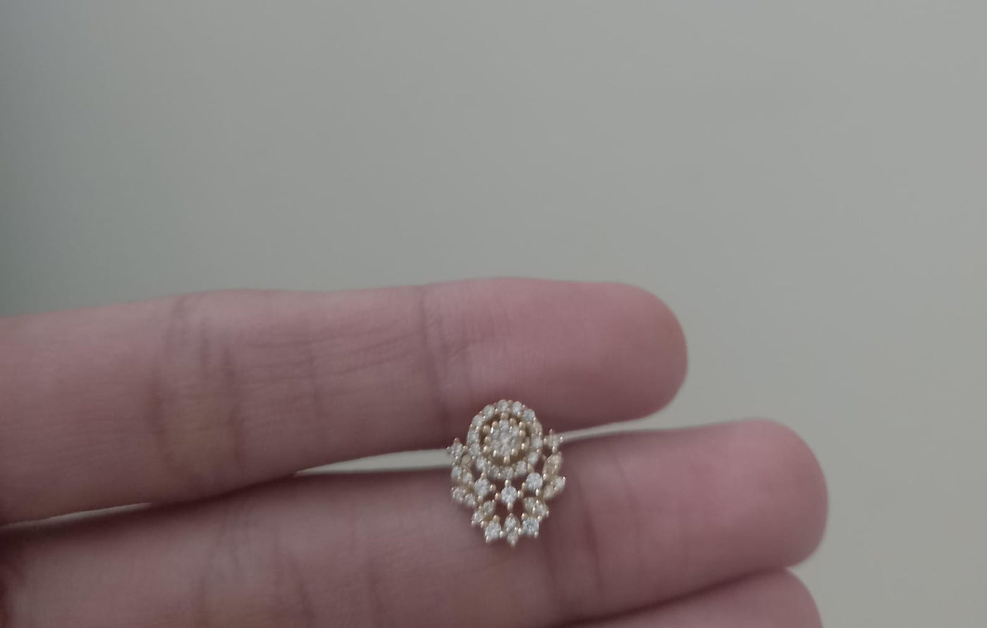 Zari Silver Nosepins