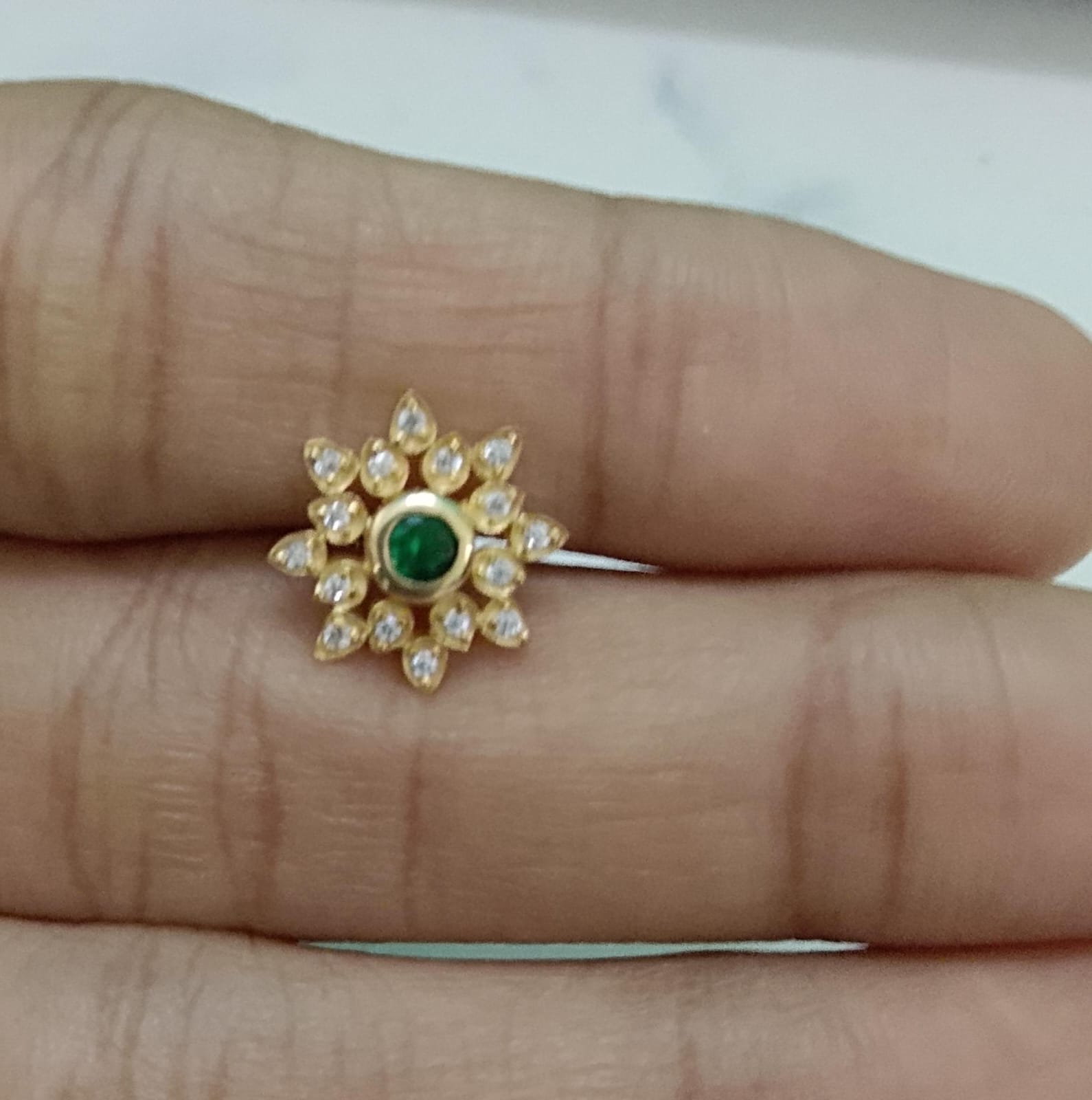 Raktakamal 925 Silver Nose Pin for Women