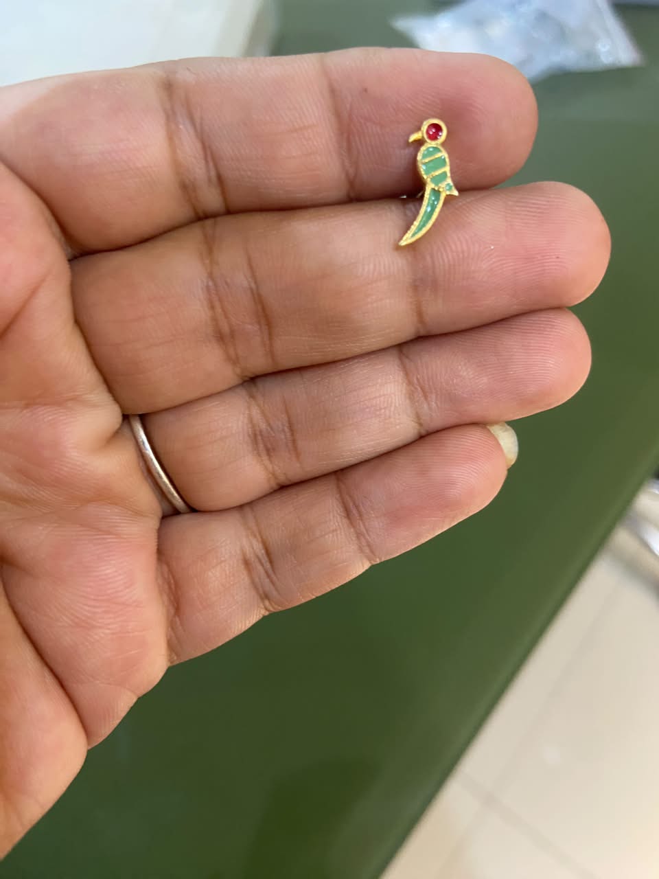 Parrot 925 Sterling Silver Nose Pin for Women