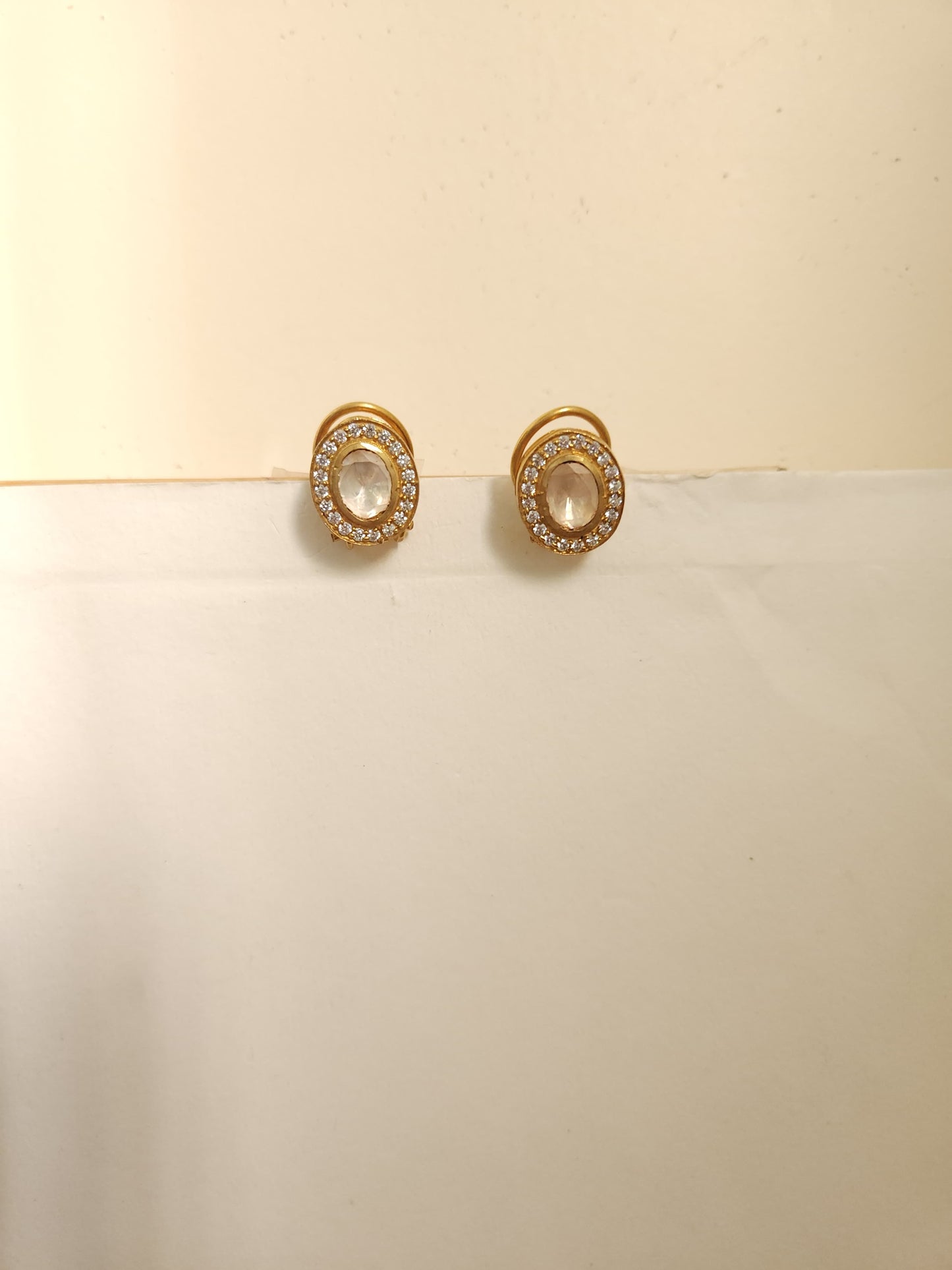 Polki Oval Studs