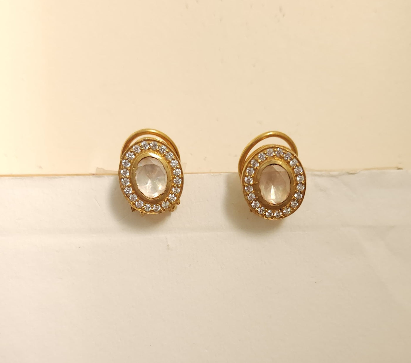 Polki Oval Studs