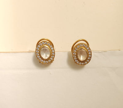Polki Oval Studs