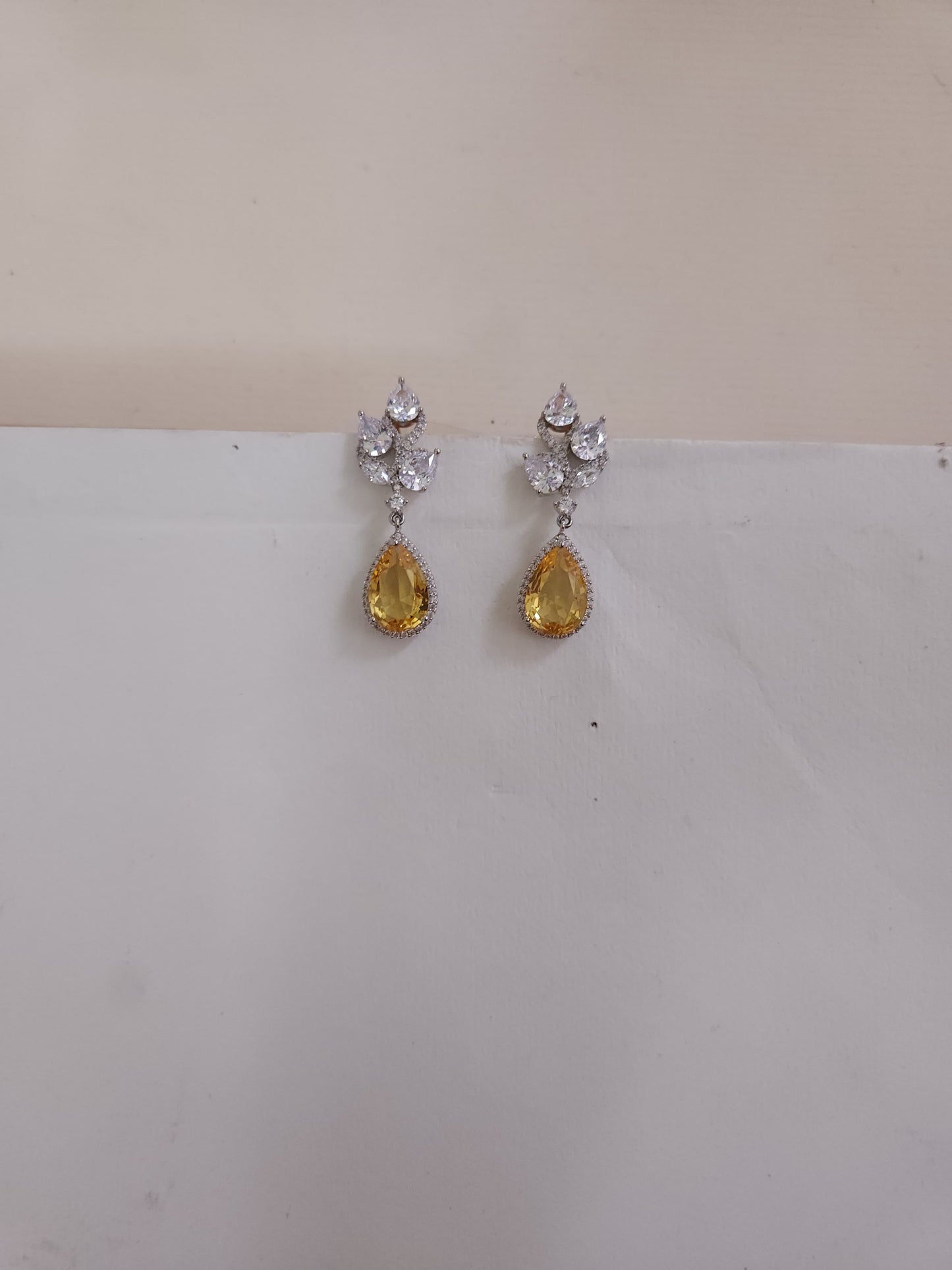 Citrine Leaf Danglers