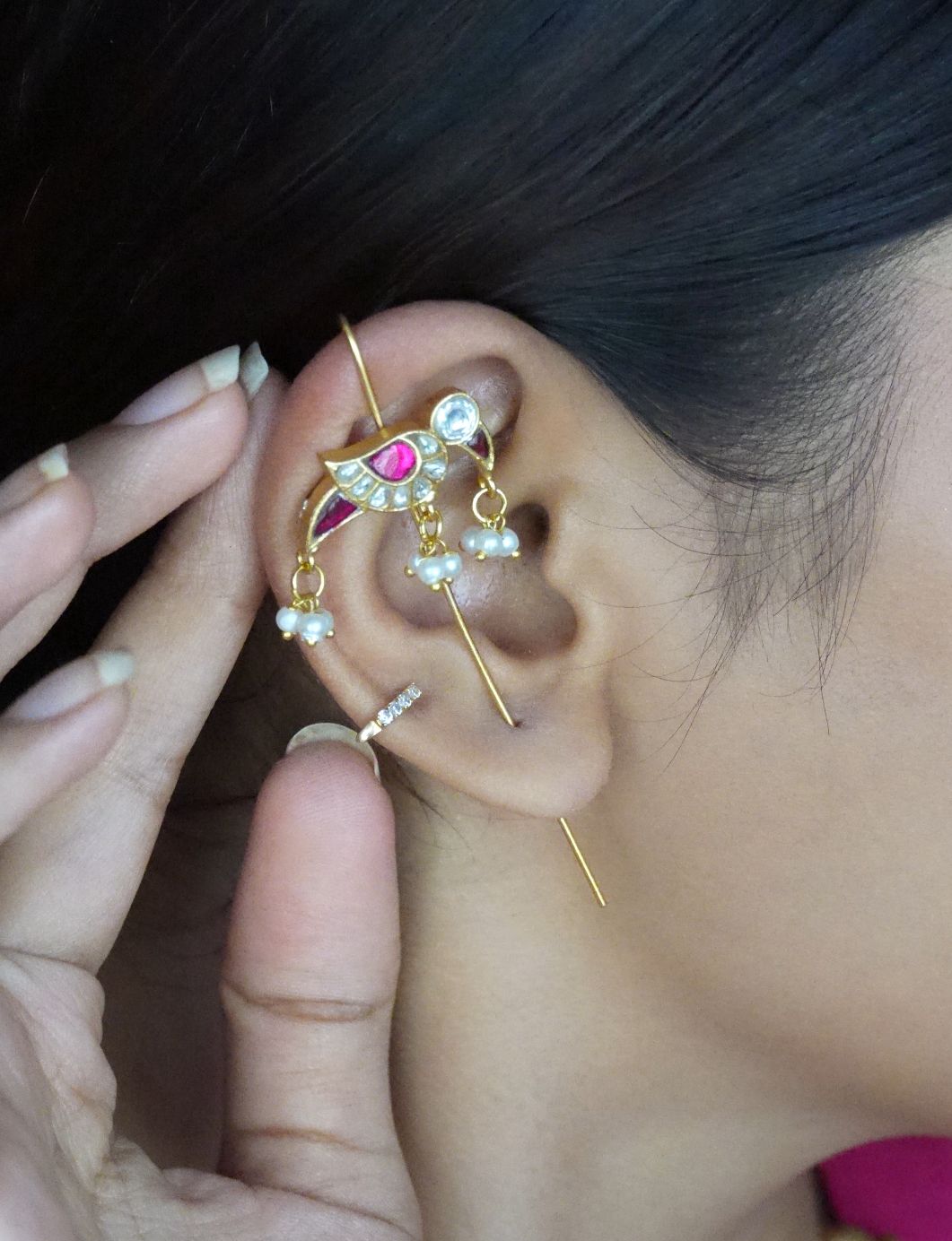 Deeza Kundan Ear Cuffs