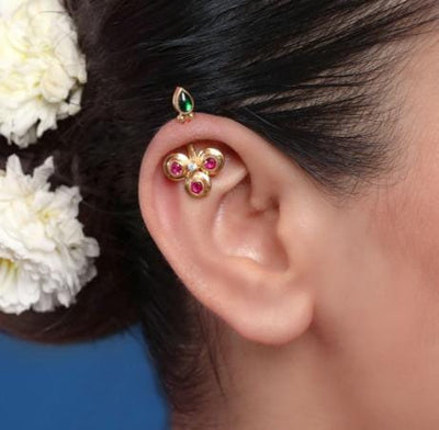 Aachari Silver Bugadi Earrings