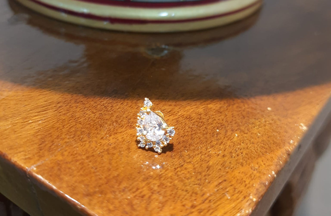 Pear Silver Nosepins