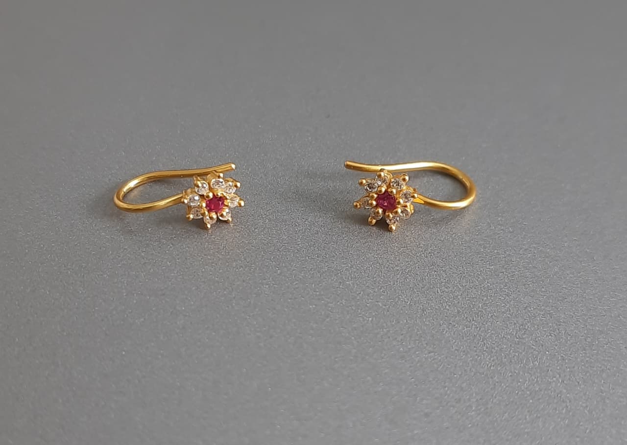 Phool Silver Bugadi Earrings