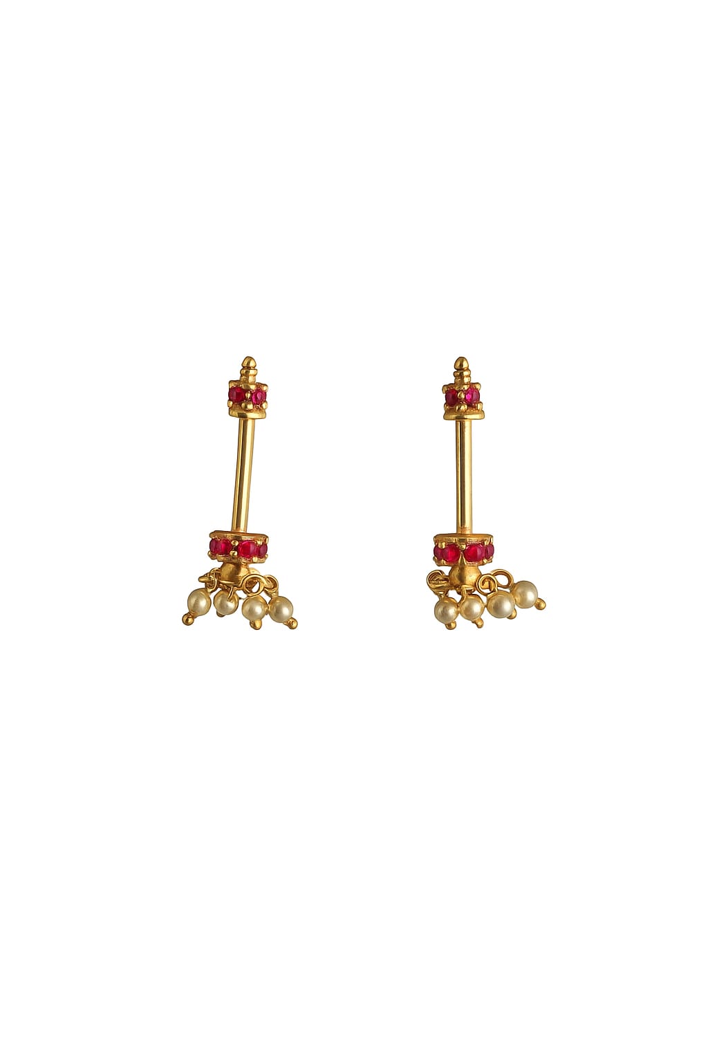 PearlDrop Silver Bugadi Earrings