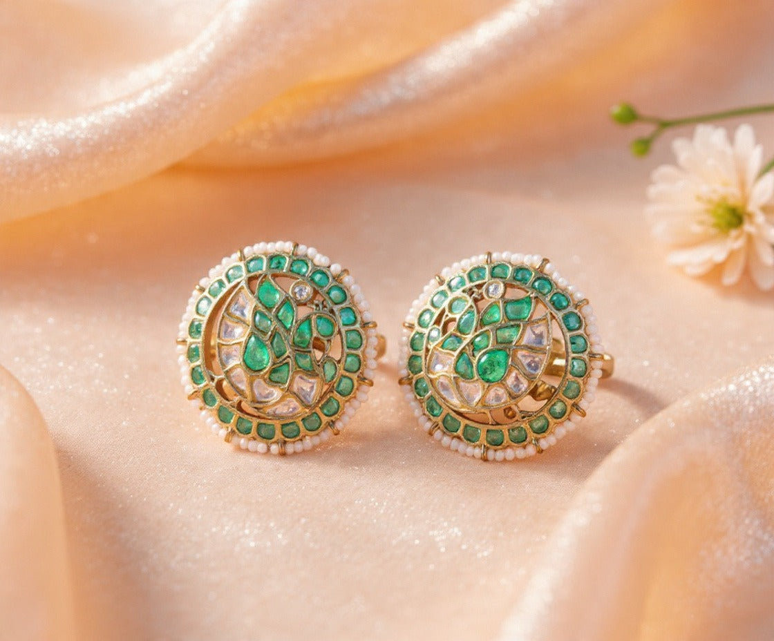 Peacock Round Studs