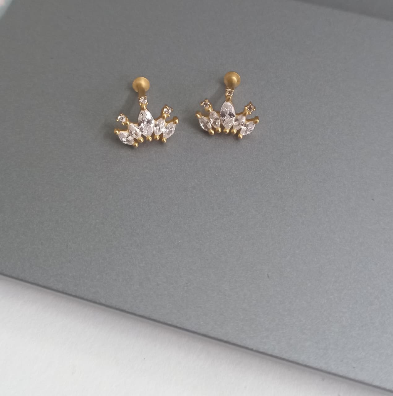 Lil Crown Silver Earrings