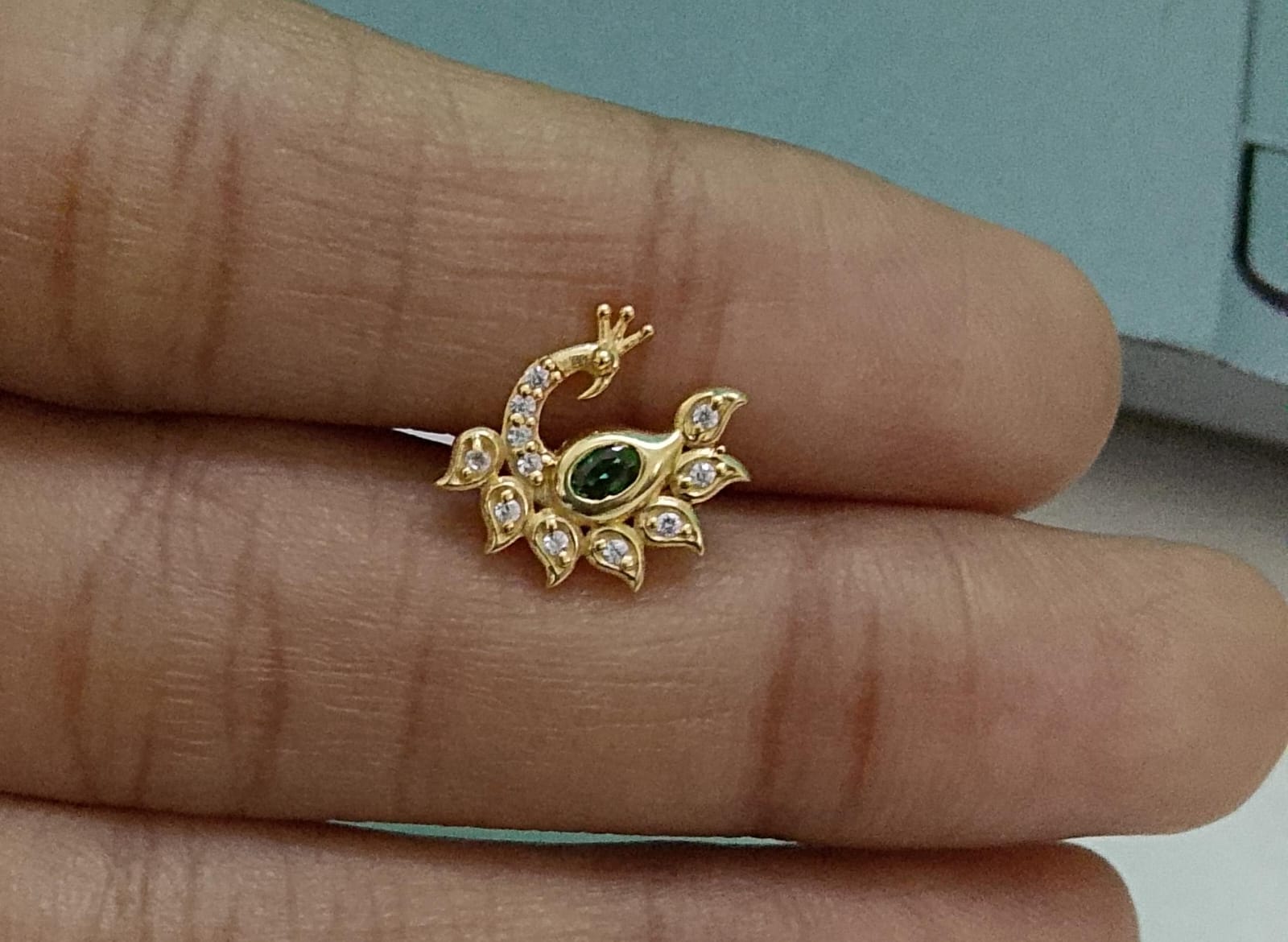 Mayil Silver Nose Pin for Women