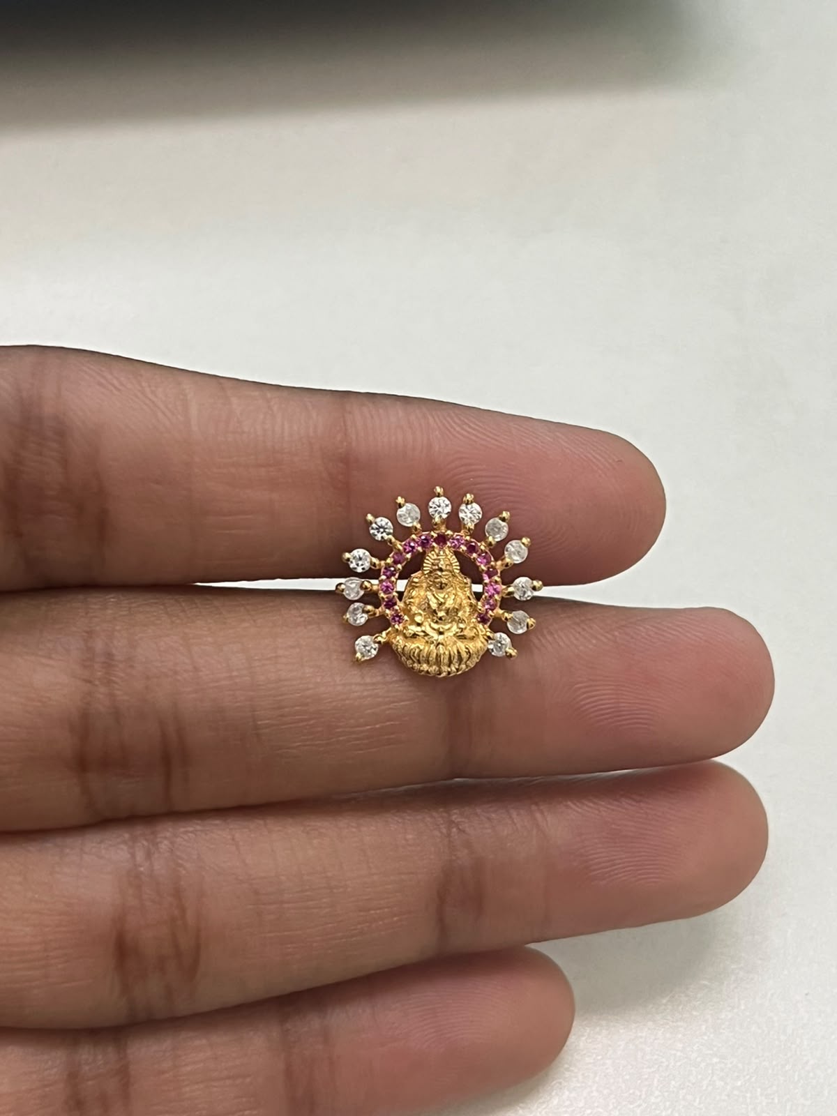 Kamalalakshmi 925 Silver Nose Pin for Women