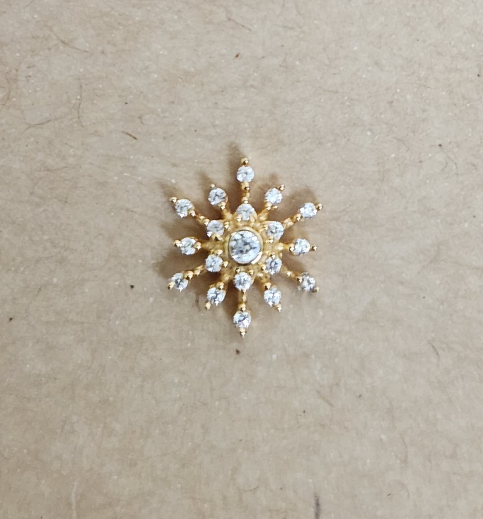 Silver nosepins featuring traditional motifs with a modern design twist, displayed on a neutral background.